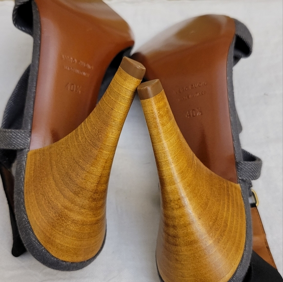 Lanvin Denim Open Toe Pumps Size 40.5/ US 10 - Picture 8 of 10